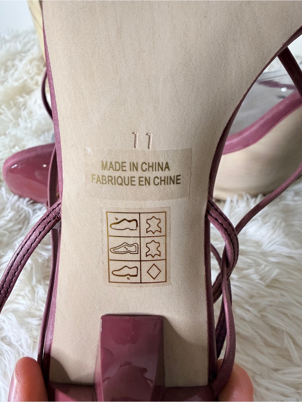 Jeffrey Campbell Leeda Ankle Strap Kitten Heel Leather Sandals Mauve Size 11 - Picture 9 of 9